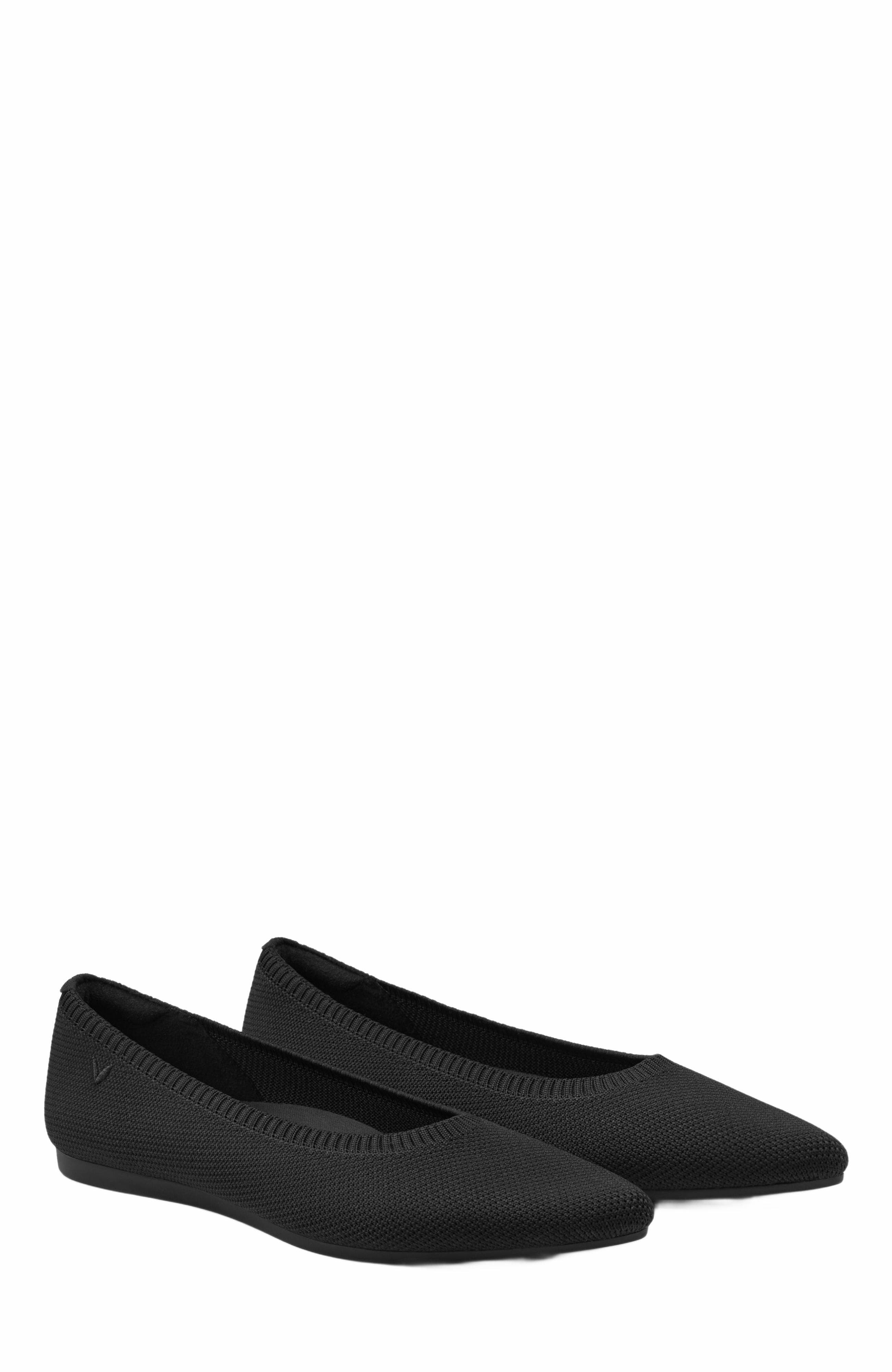 VIVAIA Pointed-Toe Ballet Flats, Main, color, Black
