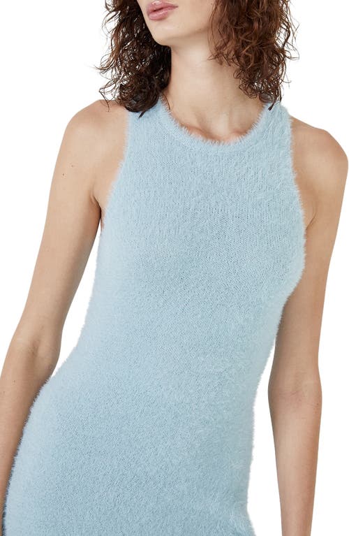Bardot The Fluffy Knit Dress In Dusty Blue