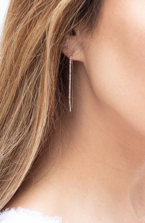Sheryl Lowe Diamond Spike Earring In Sterling Silver