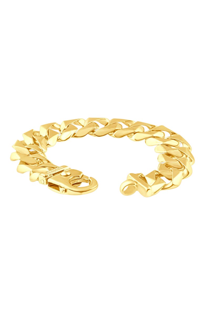 Bliss Diamond Men's Heavy 119g Solid 14k Gold 12mm 9.5" Wide Cuban Link Bracelet, Alternate, color, 