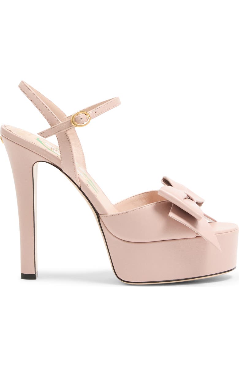 Valentino Bowow Platform Sandal, Alternate, color, Water Rose
