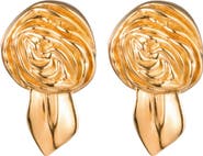 Sterling King Rosette Stud Earrings