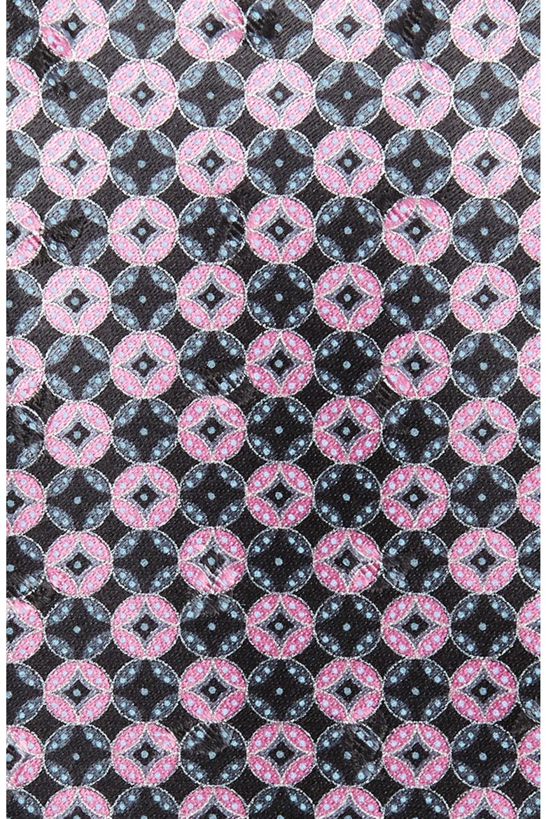 Medallion Silk Tie, Alternate, color, PINK