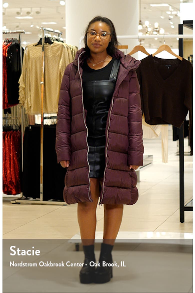 Lysa Quilted Hooded Longline Coat video