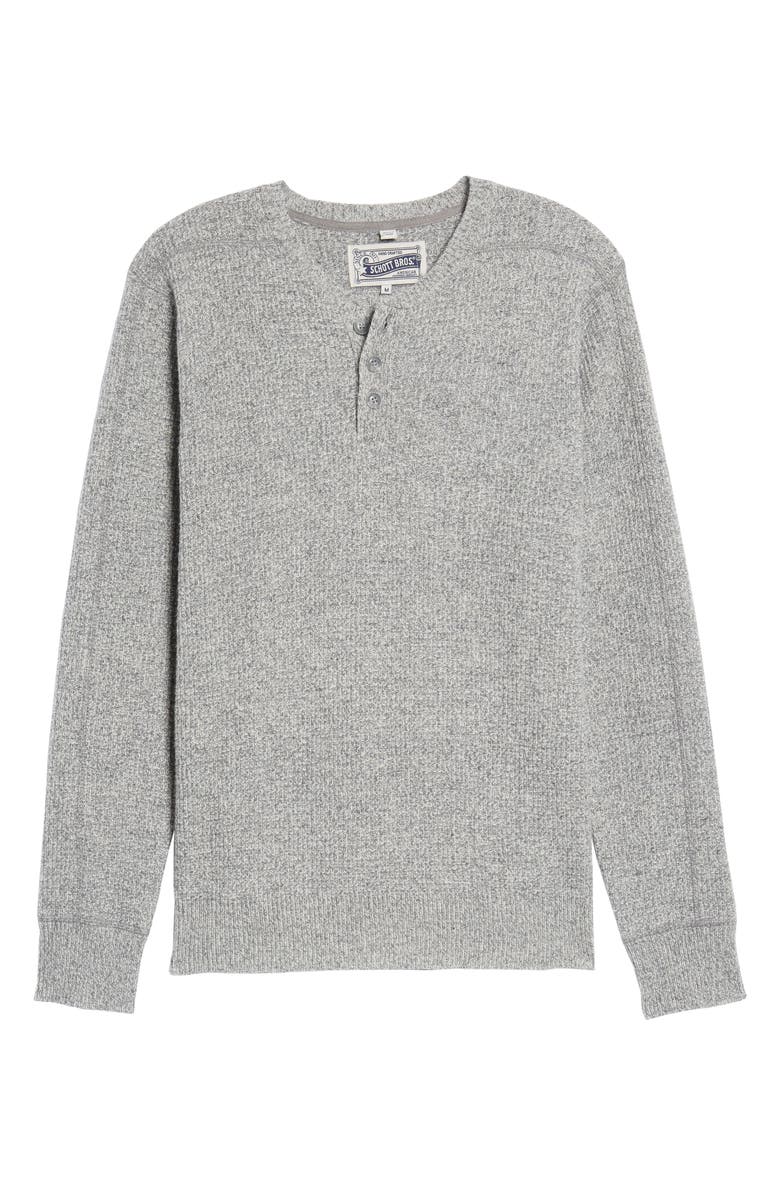 Schott NYC Thermal Henley, Alternate, color, Heather Grey