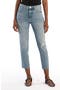 Rachael Ripped High Waist Raw Crop Hem Mom Jeans