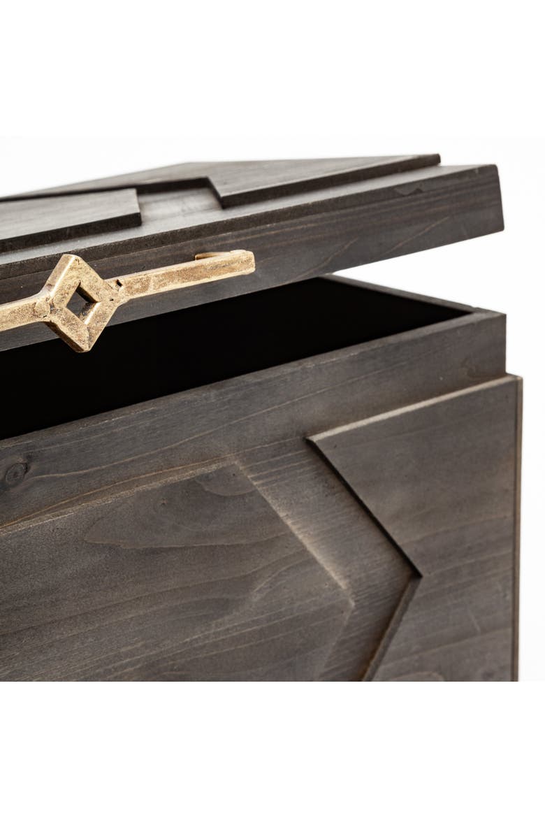 Cassia Set of 2 Wooden Boxes, Alternate, color, Brown