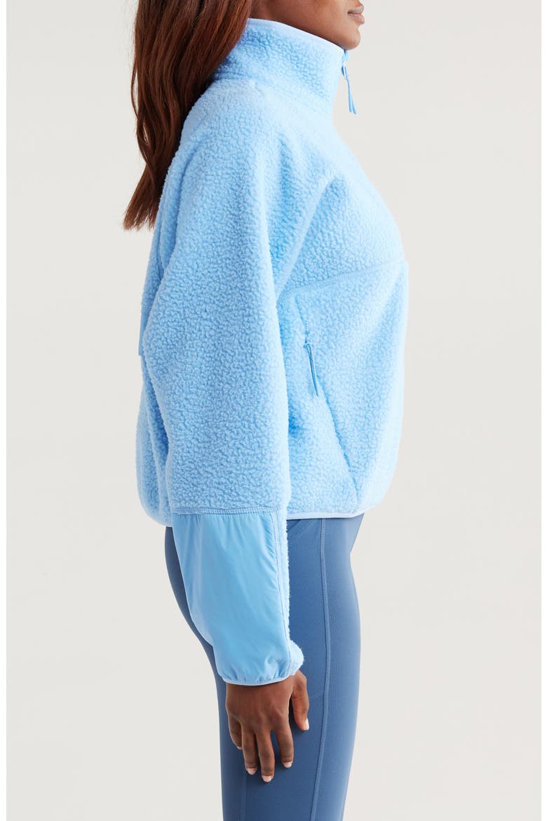 Pieper Water Repellent Recycled Polyester Fleece Quarter Zip Top, Alternate, color, FORGET ME NOT