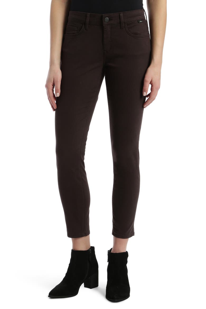 Alexa Ankle Skinny Jeans, Main, color, BLACK COFFEE SATEEN