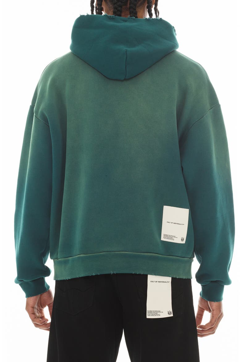 Core Distressed French Terry Pullover Hoodie, Alternate, color, BAYBERRY
