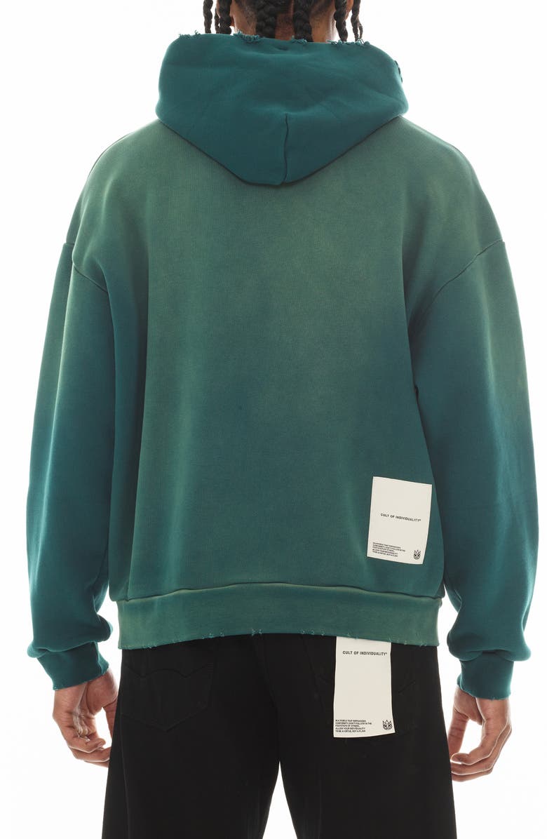 Cult of Individuality Core Distressed French Terry Pullover Hoodie, Alternate, color, 