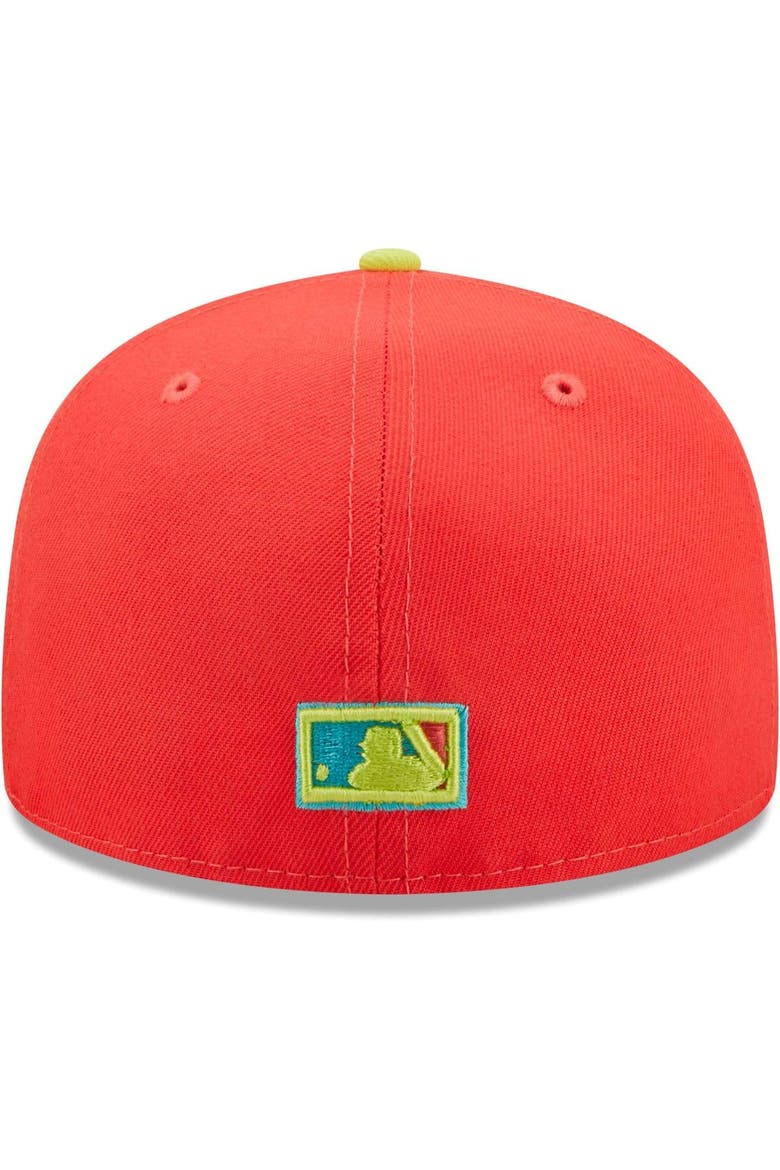 Men's New Era Red/Neon Green Boston Red Sox   Lava Highlighter Combo 59FIFTY Fitted Hat, Alternate, color, Red