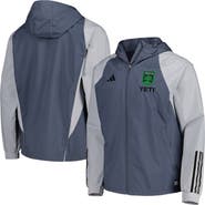 adidas Men's adidas Charcoal Austin FC All-Weather Raglan Hoodie Full-Zip Jacket