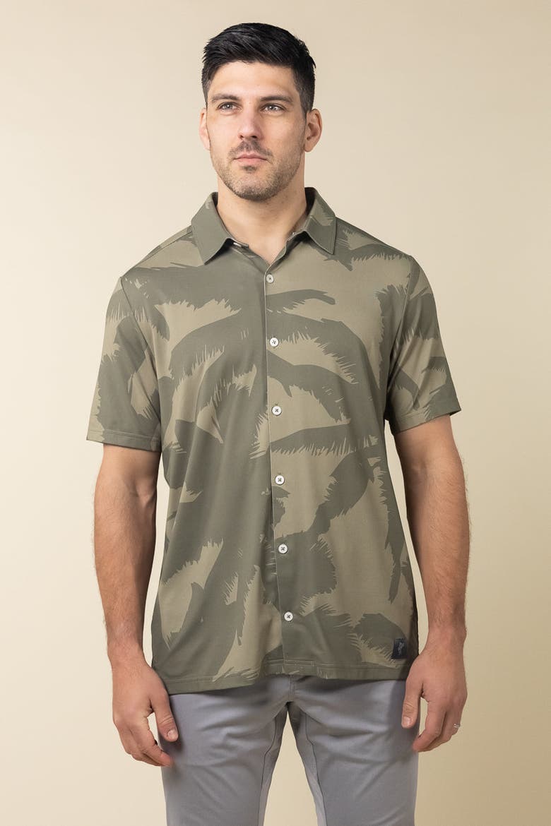 Palm Shade Camp Shirt, Alternate, color, Kalamata