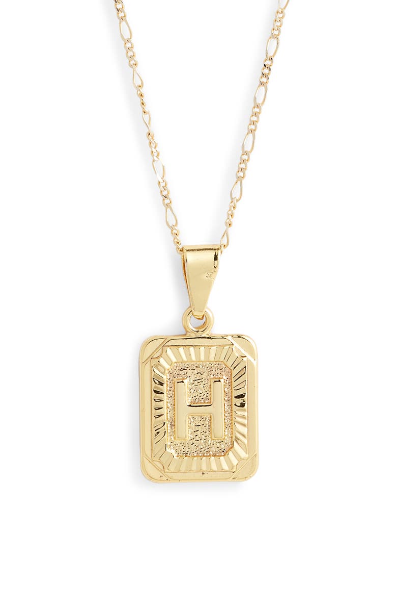 Bracha Initial Pendant Necklace, Main, color, Gold-H