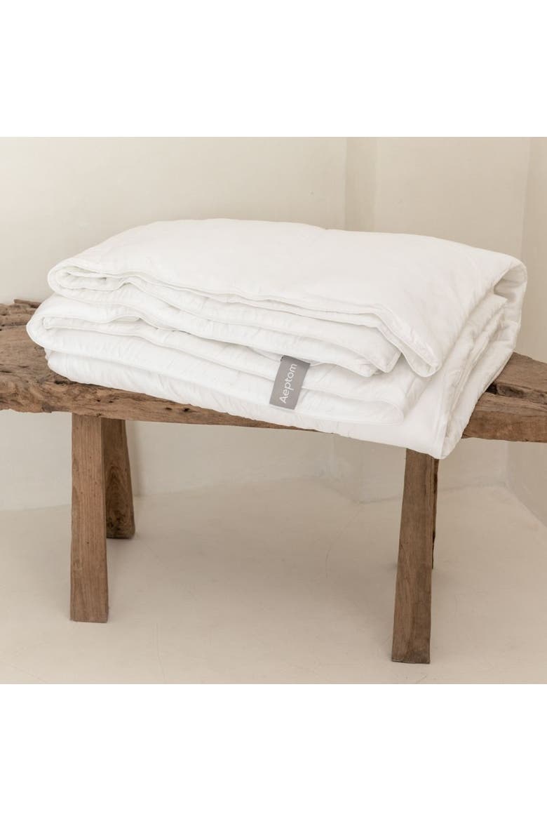 Organic Natural Sateen Comforter, Main, color, White