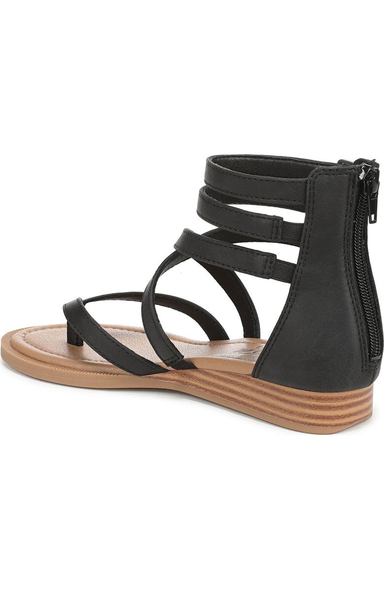 Blowfish Malibu Adrian Strappy Sandal, Alternate, color, Black Faux Leather