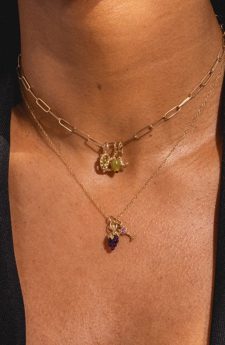 Local Eclectic Solid 9K Gold Olive Foodie Charm, Alternate, color, Olive