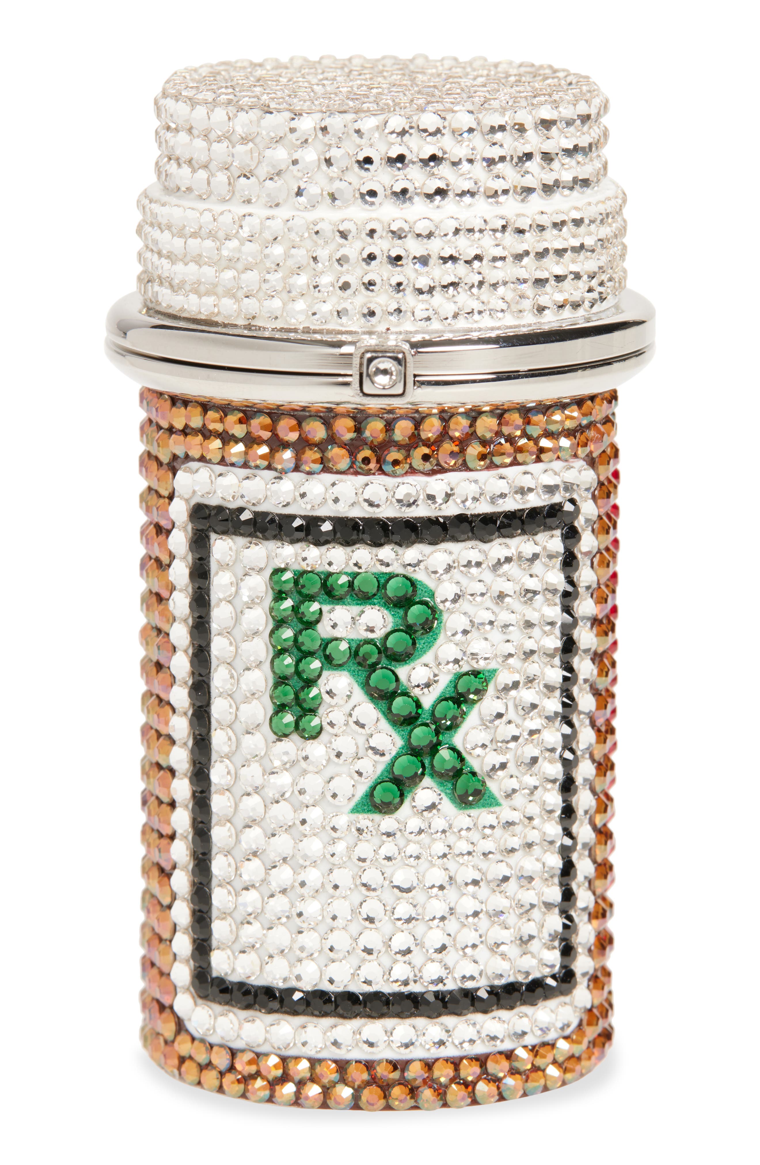JUDITH LEIBER COUTURE RX Bottle Crystal Pillbox, Main, color, 