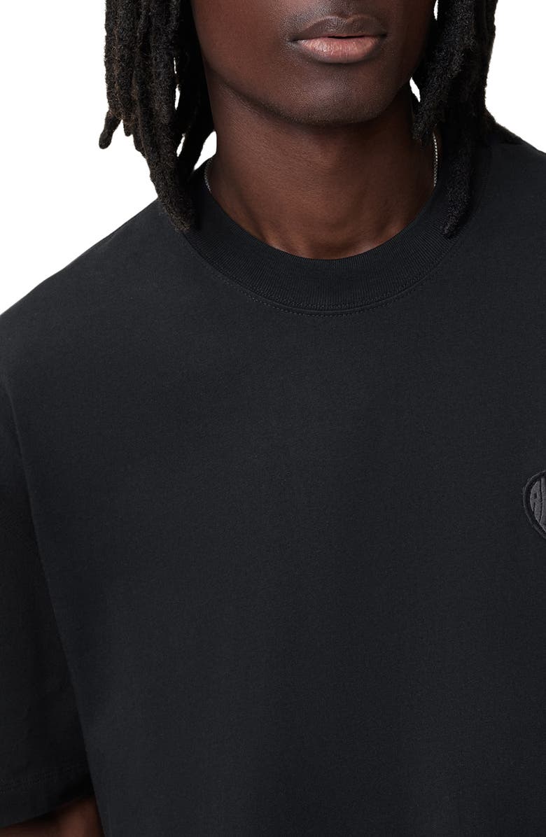 AllSaints Lover Oversize Heart Appliqué Cotton T-Shirt, Alternate, color, 