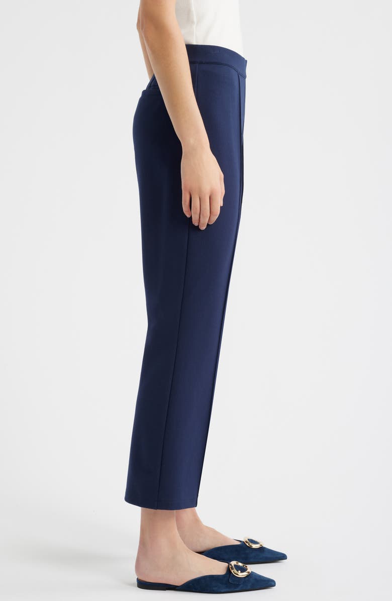 Caslon<sup>®</sup> Pull-On Stretch Ponte Kick Flare Leg Pants, Alternate, color, Navy Still