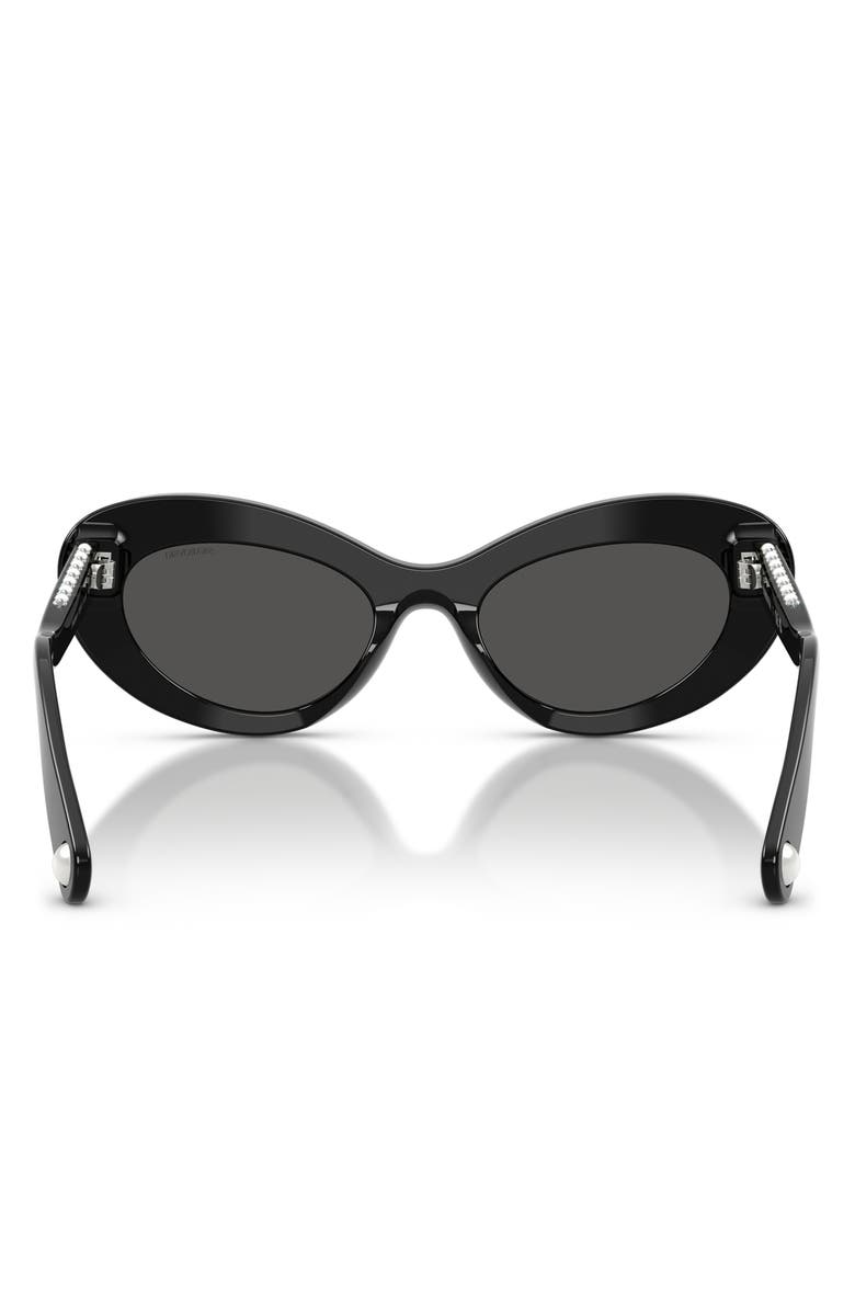 Swarovski 51mm Cat Eye Sunglasses, Alternate, color, Black / Dark Grey