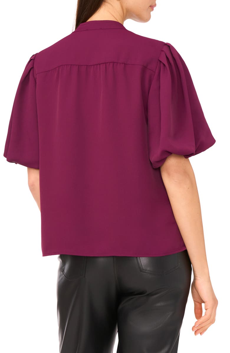 Vince Camuto Puff Sleeve Popover Top, Alternate, color, Pickled Beet