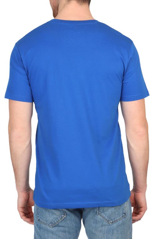 Tailorbyrd Mélange Crewneck T-shirt In Royal Blue