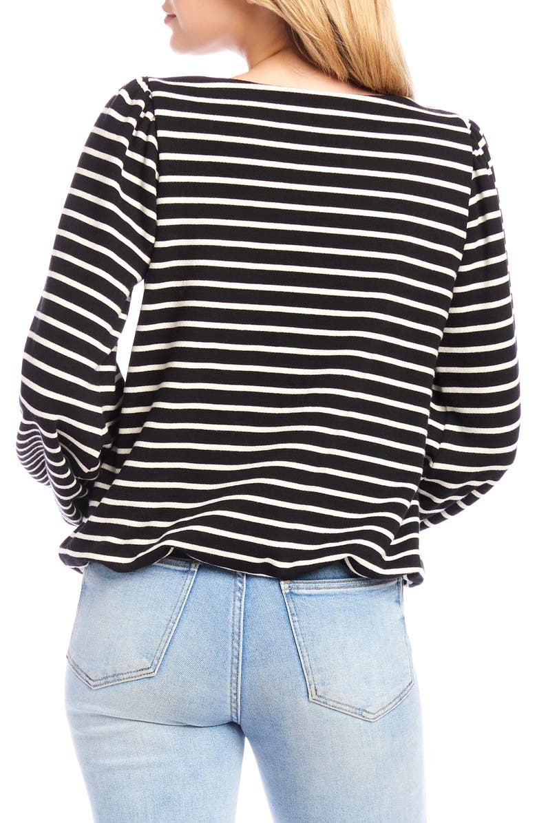 Karen Kane Stripe Boat Neck Top, Alternate, color, 
