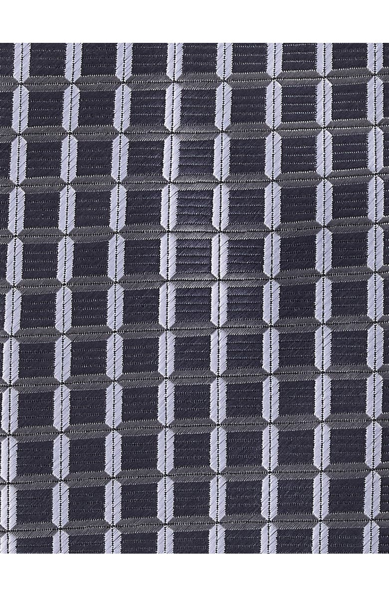 Oak Hill by DXL Big & Tall Grid Patterned Tie, Alternate, color, Charcoal