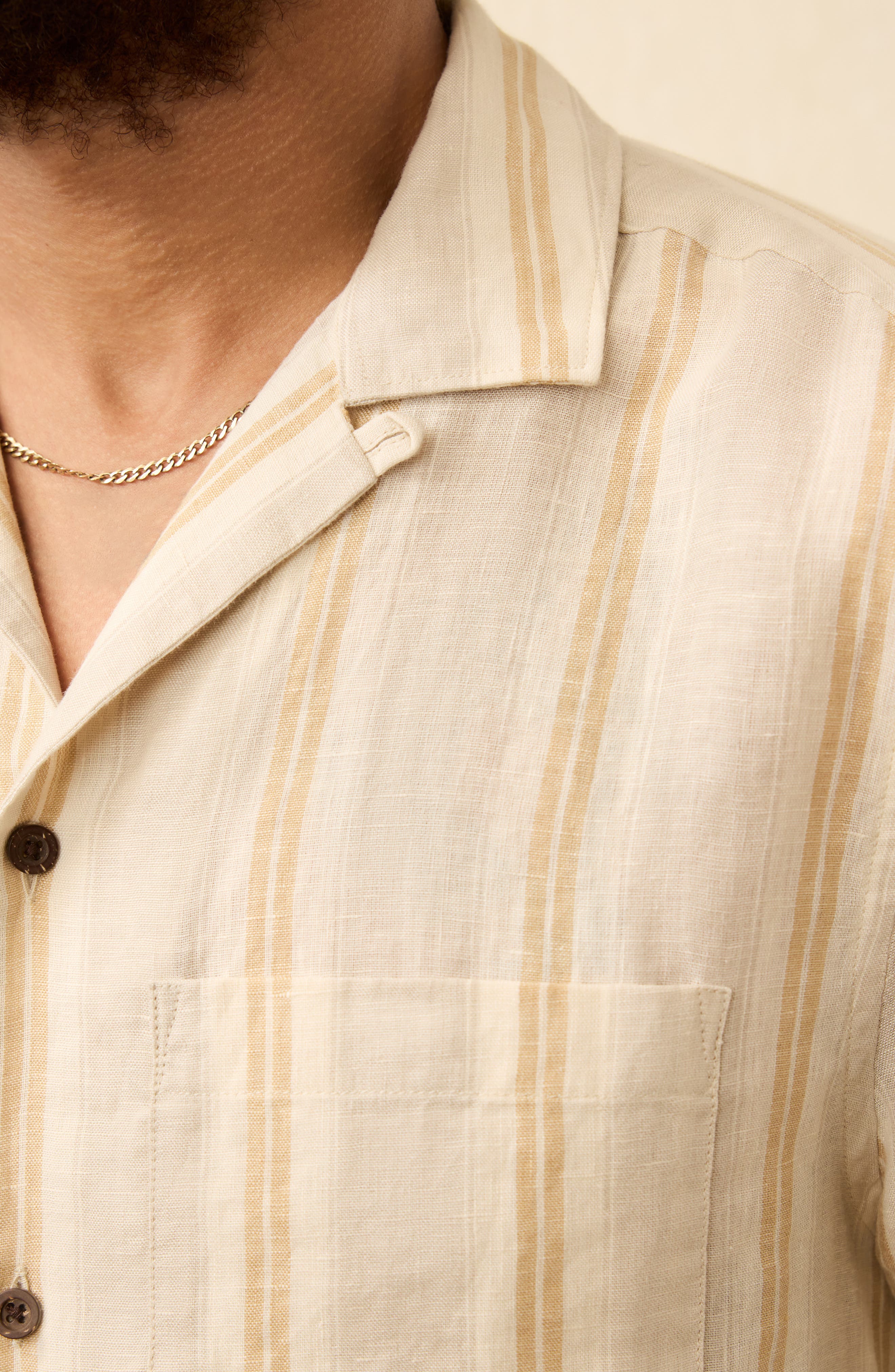 Laguna Stripe Linen Camp Shirt - image 2