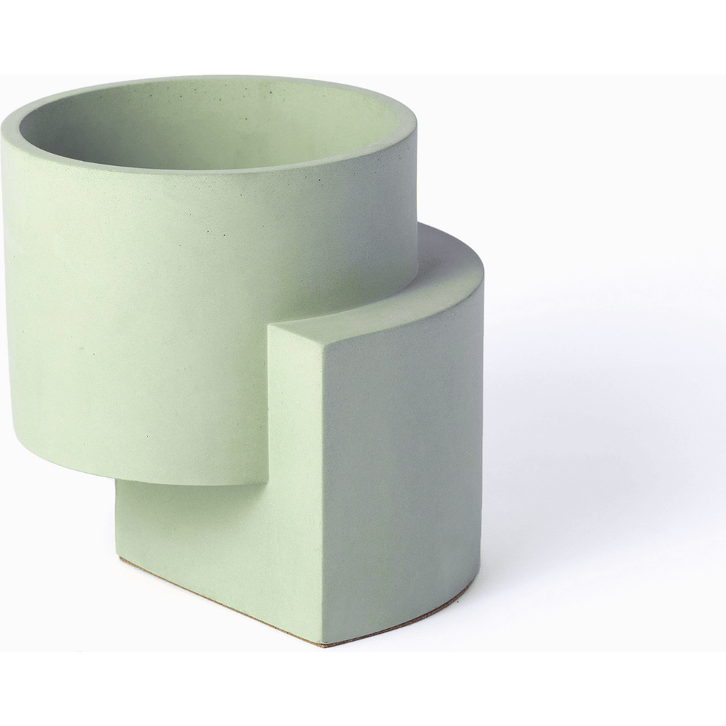 Tortuga Forma Platform Planter Concrete In Green