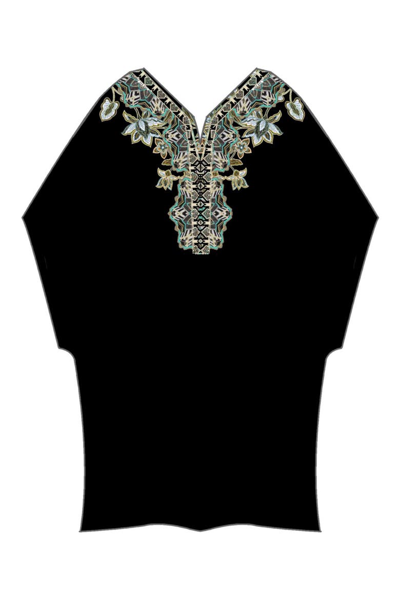 Cloisonne Caftan Cover-Up, Alternate, color, BLW