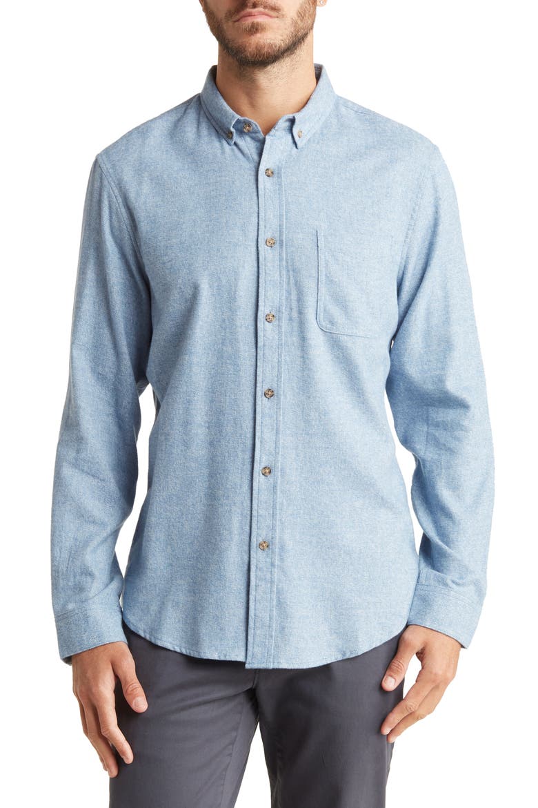 Grindle Long Sleeve Trim Fit Shirt, Main, color, BLUE CAPTAIN WHITE GRINDLE