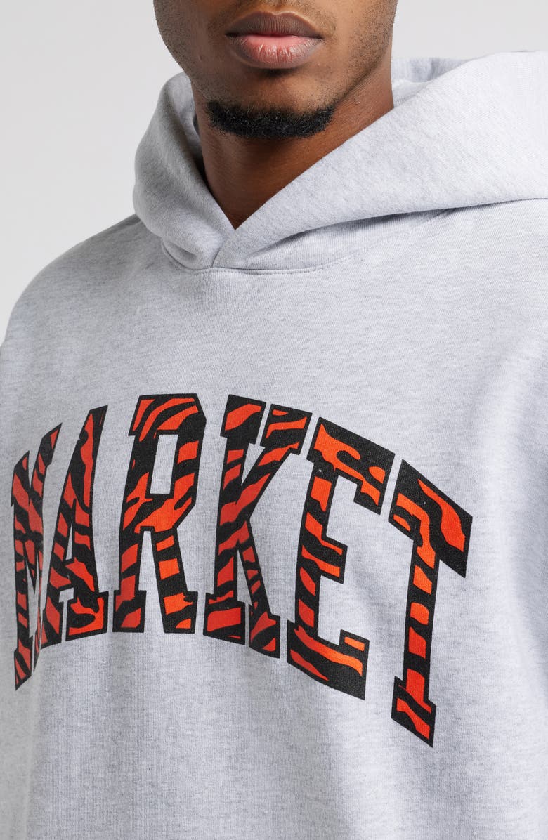 MARKET Tiger Stripe Logo Graphic Hoodie, Alternate, color, 