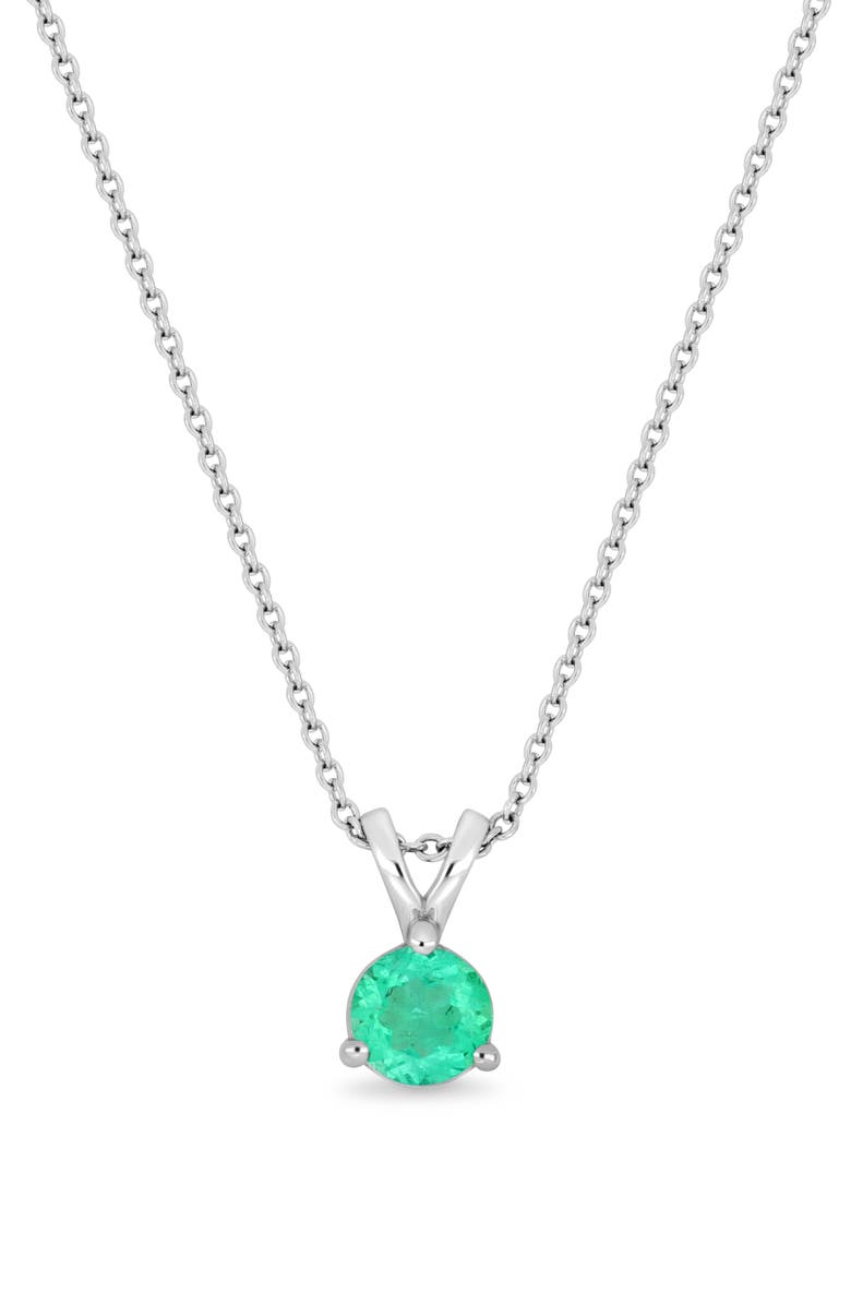 Bony Levy El Mar Emerald Pendant Necklace, Main, color, Green