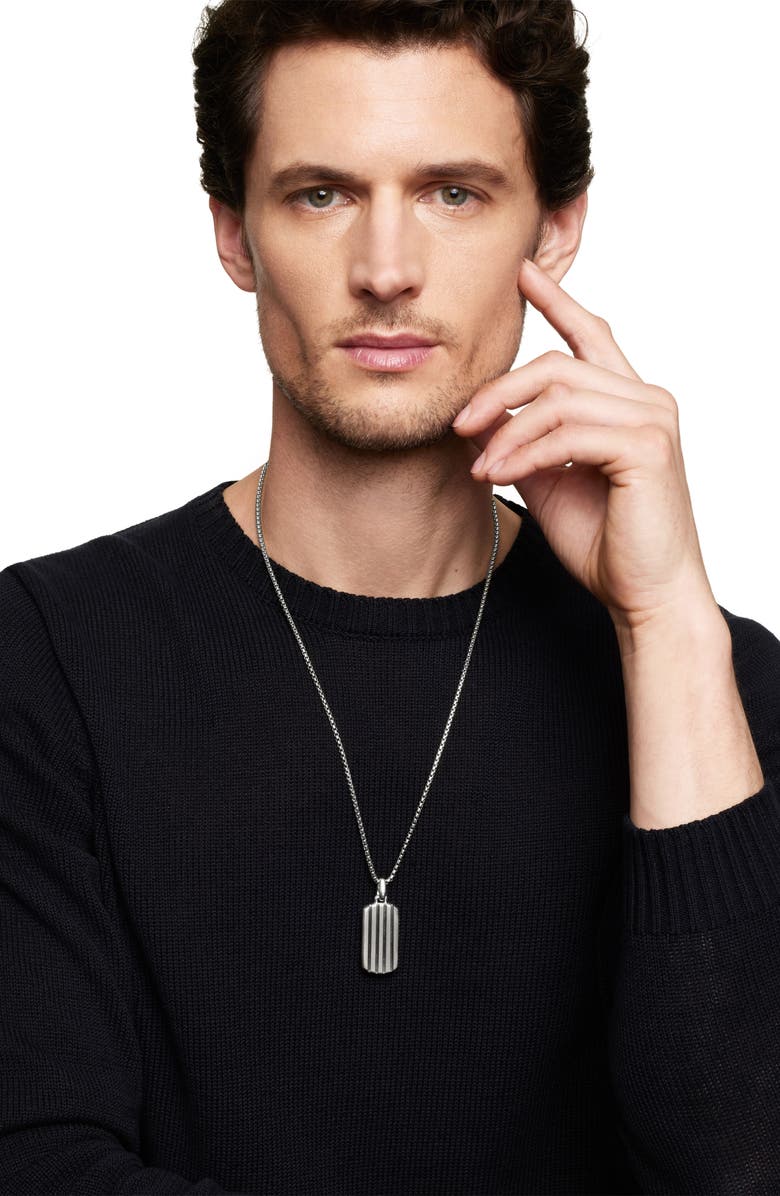 David Yurman Beveled Tag in Sterling Silver, 35mm, Alternate, color, 