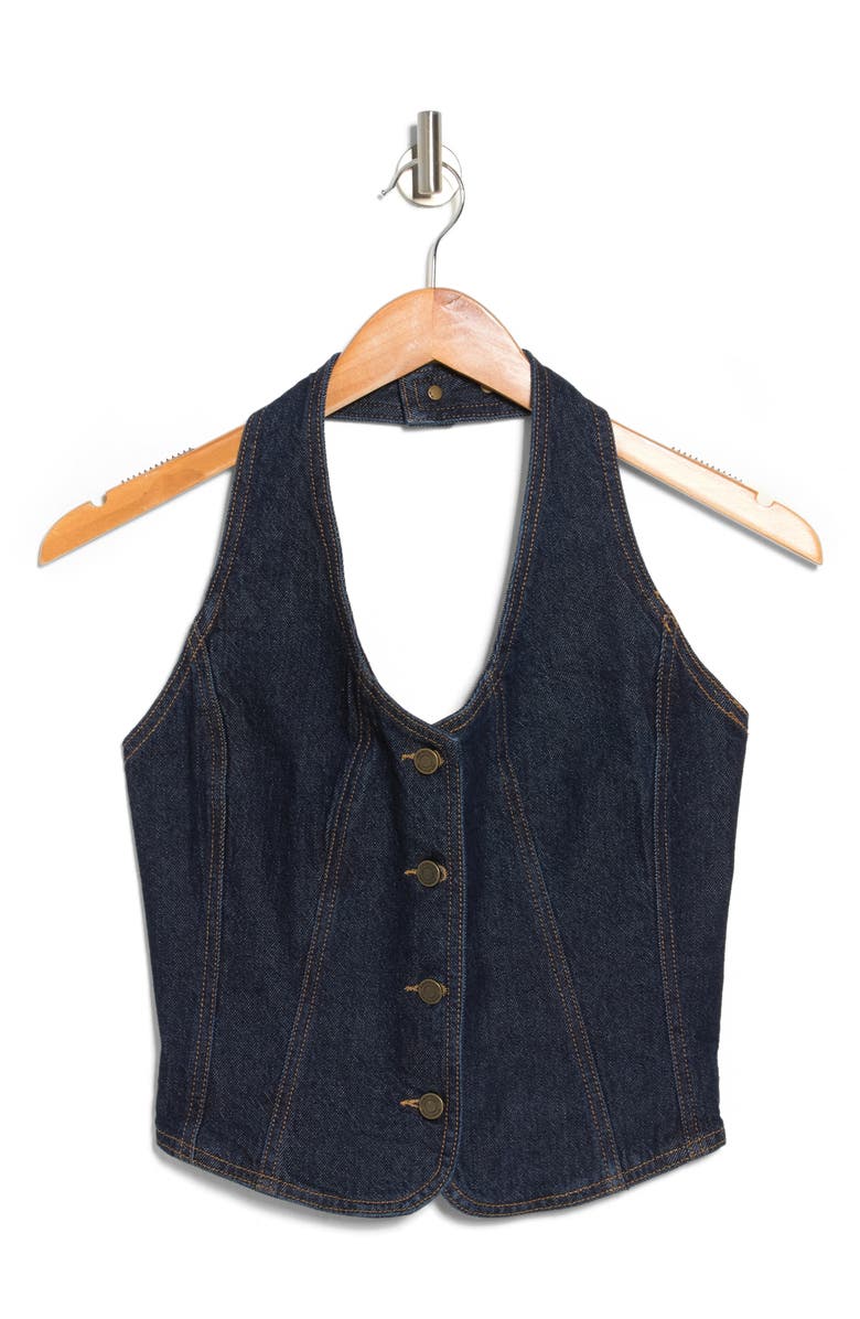 Habitual Halter Denim Vest, Alternate, color,