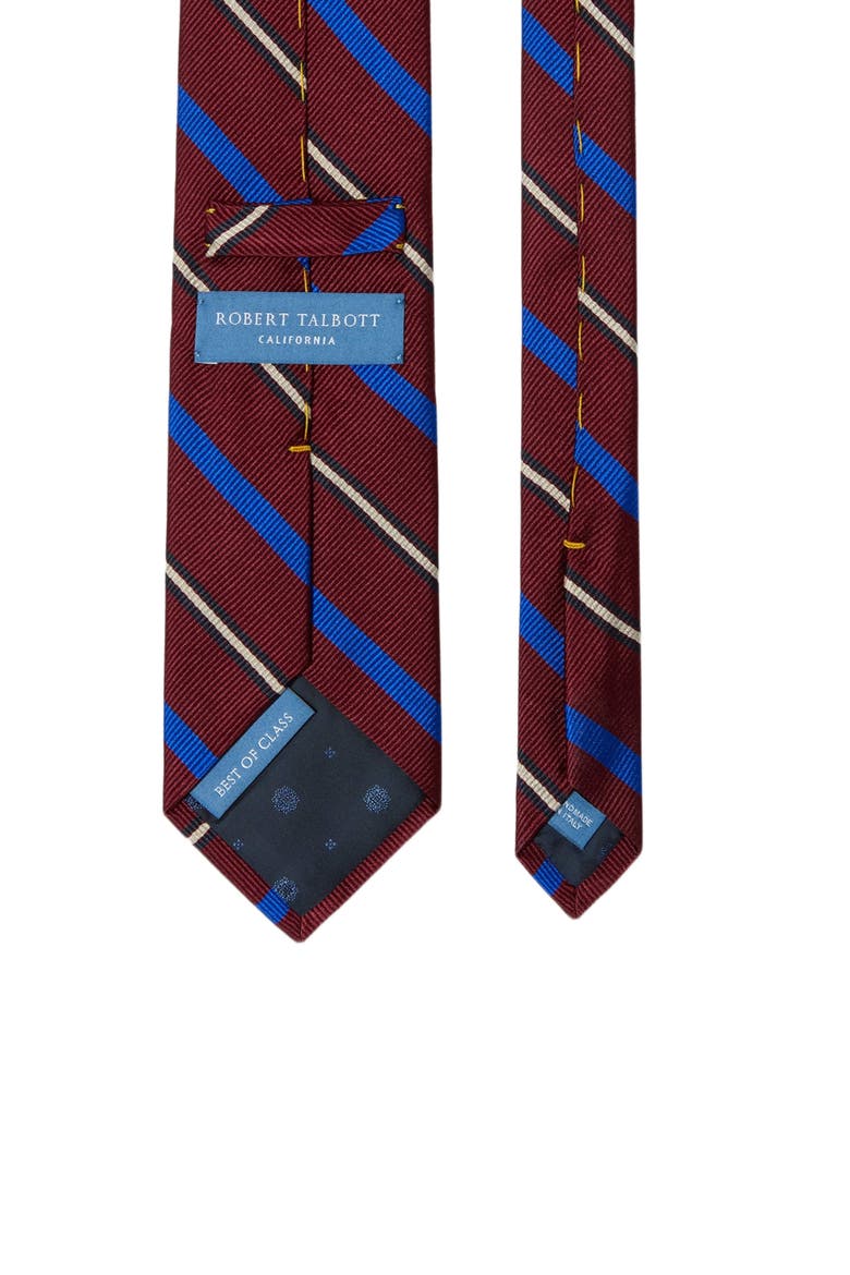 Robert Multi Rib Stripe Best of Class Necktie, Alternate, color, Wine Multi