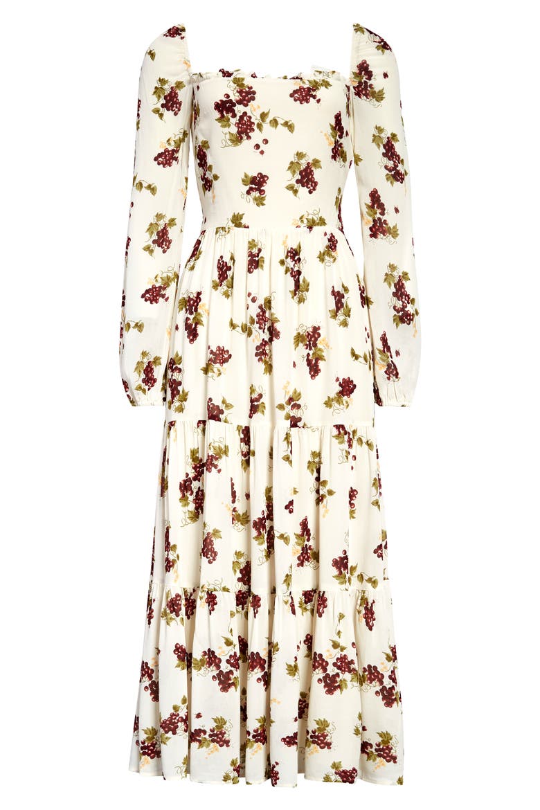Kellie Long Sleeve Dress, Alternate, color, GRAPEVINE