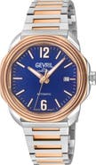 GEVRIL Roosevelt Two Tone Swiss Automatic Bracelet Watch, 42mm