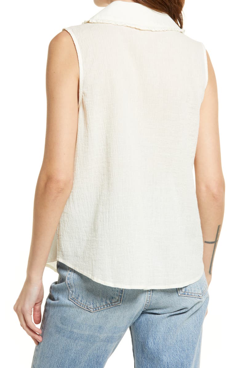 Treasure & Bond Sleeveless Button-Up Shirt, Alternate, color, 