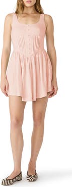 Steve Madden Tianna Pintuck Sleeveless Minidress