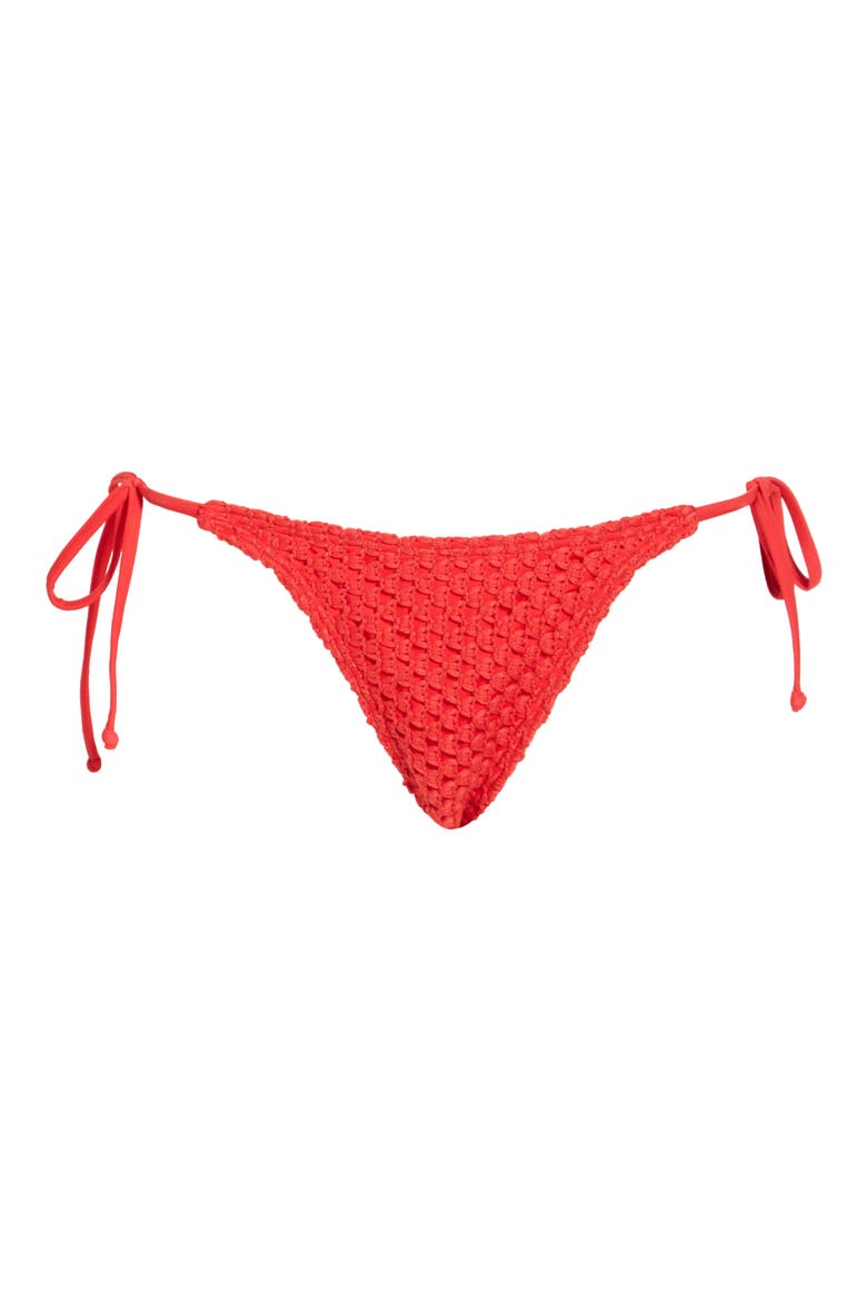 Twisted Ties Bikini Bottoms, Alternate, color, RED ALOHA