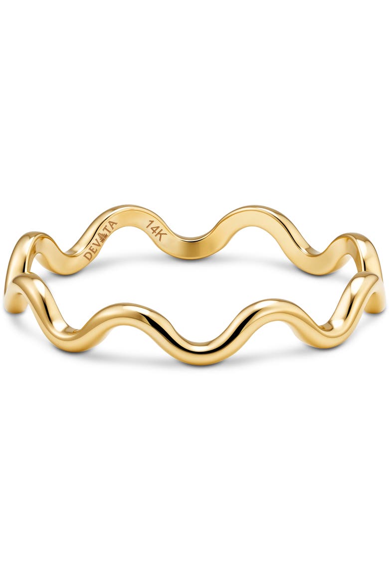 Wavy Ring in 14K Gold, Main, color, Gold