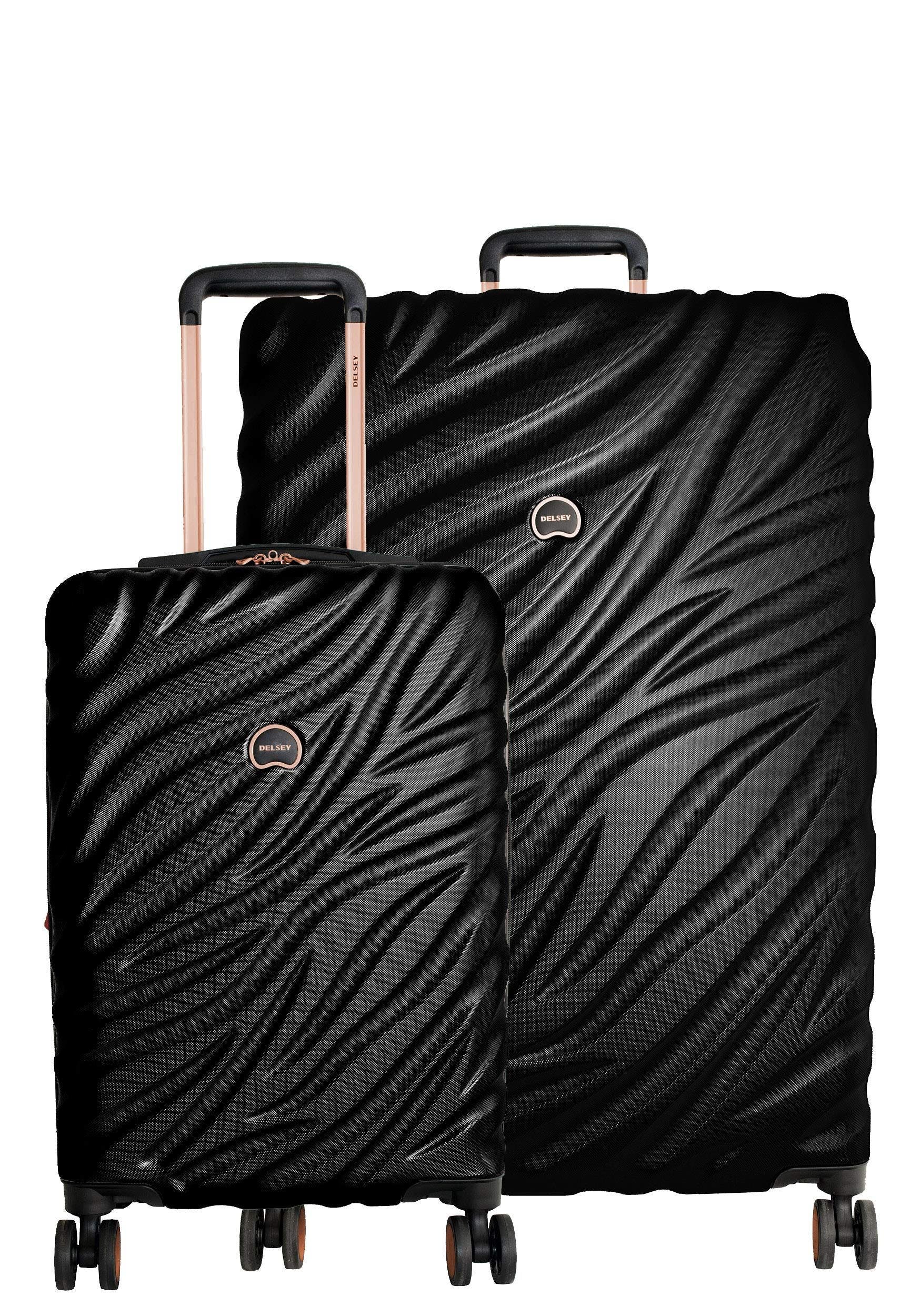 Delsey Paris Alexis Hardside 2-Piece (21"/29") Expandable Spinner Luggage Set, Main, color, Black/Rose Gold