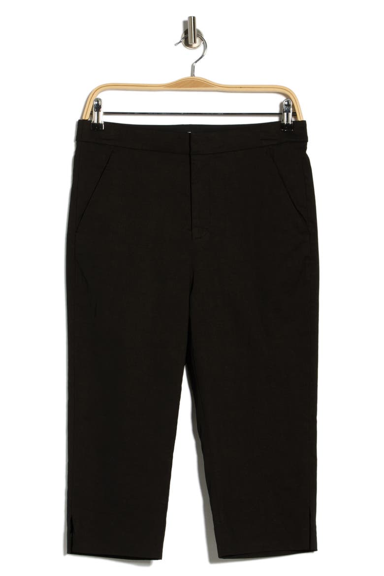 Bardot Linen Blend Pants, Main, color, BLACK