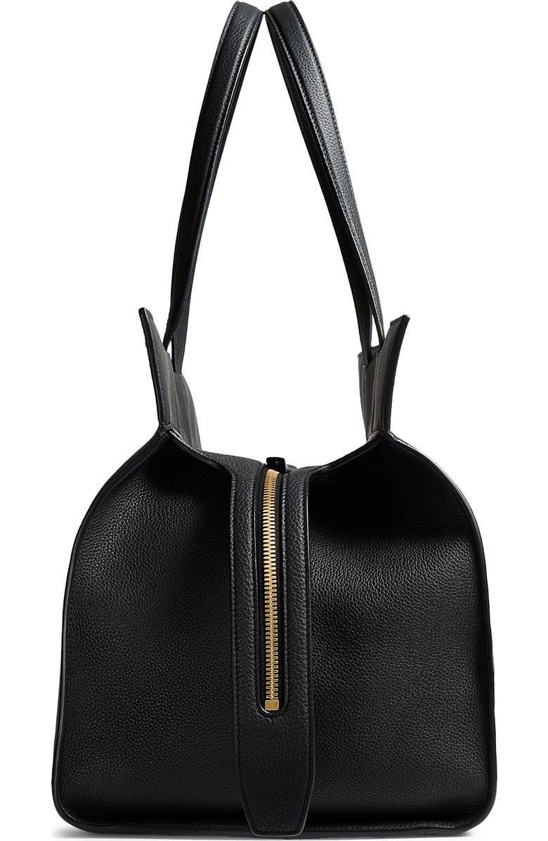Khaite Crosby Leather Tote, Alternate, color, Black