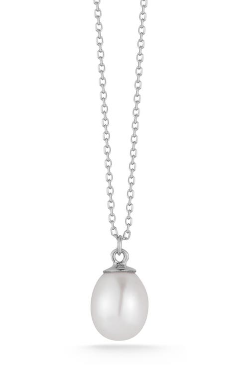14K Gold Freshwater Pearl Pendant Necklace