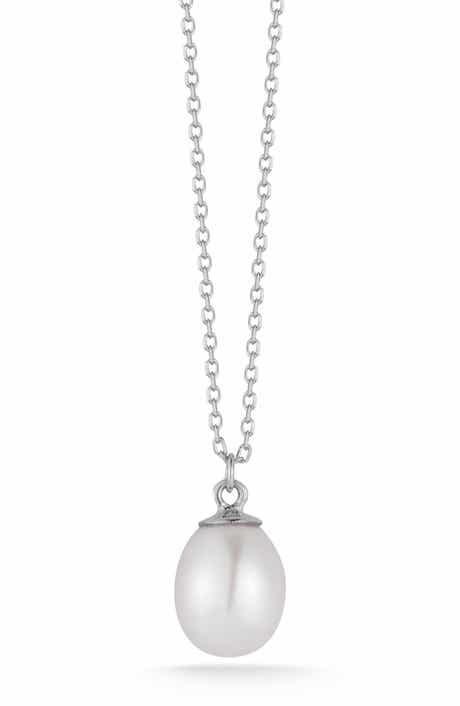 Ember Fine Jewelry 14K Gold Freshwater Pearl Pendant Necklace